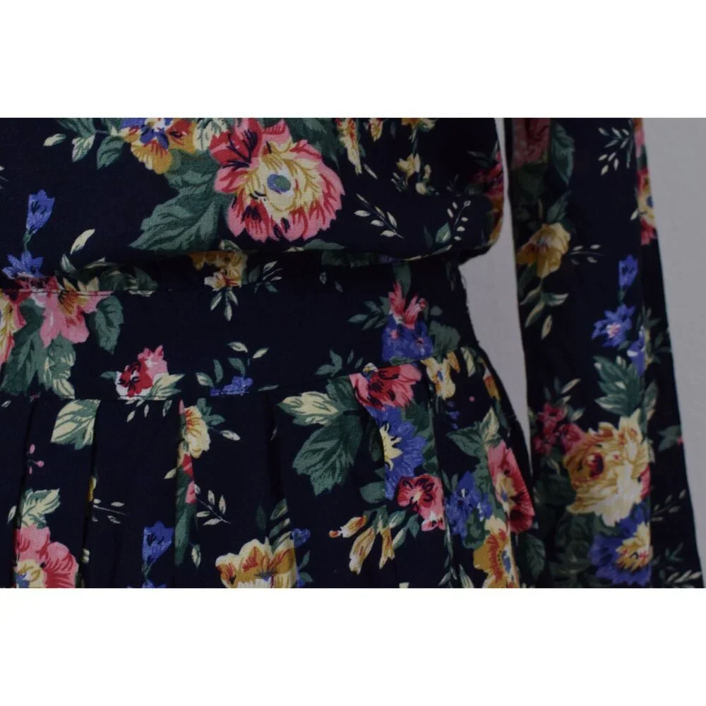Vintage 90s Floral Rayon Dress‎ size 6